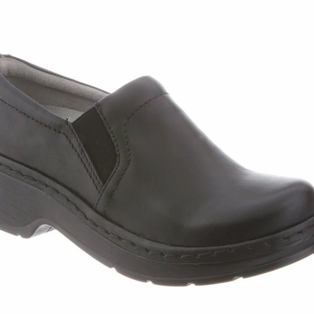 Klogs Slip-On Shoe in Black with Teal and Navy Accents